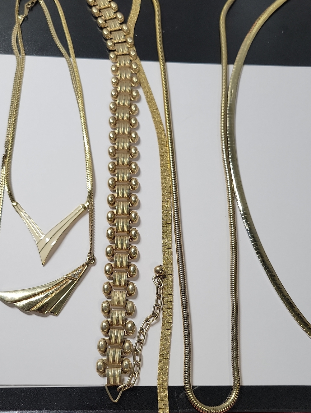 Gold Tone Multi-Style Women's Necklace Set